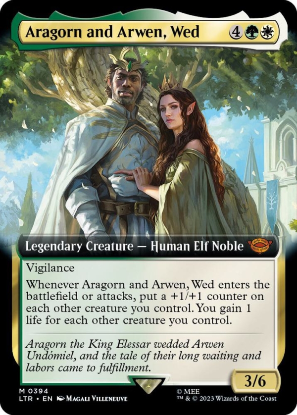 Aragorn and Arwen, Wed (Extended Art)